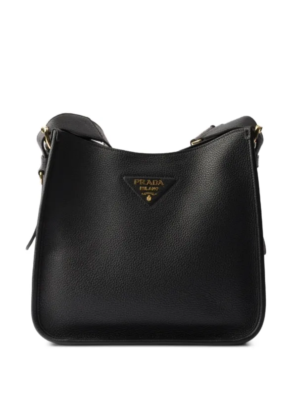 Prada Borsa Media In Pelle Nero FARFETCH IT