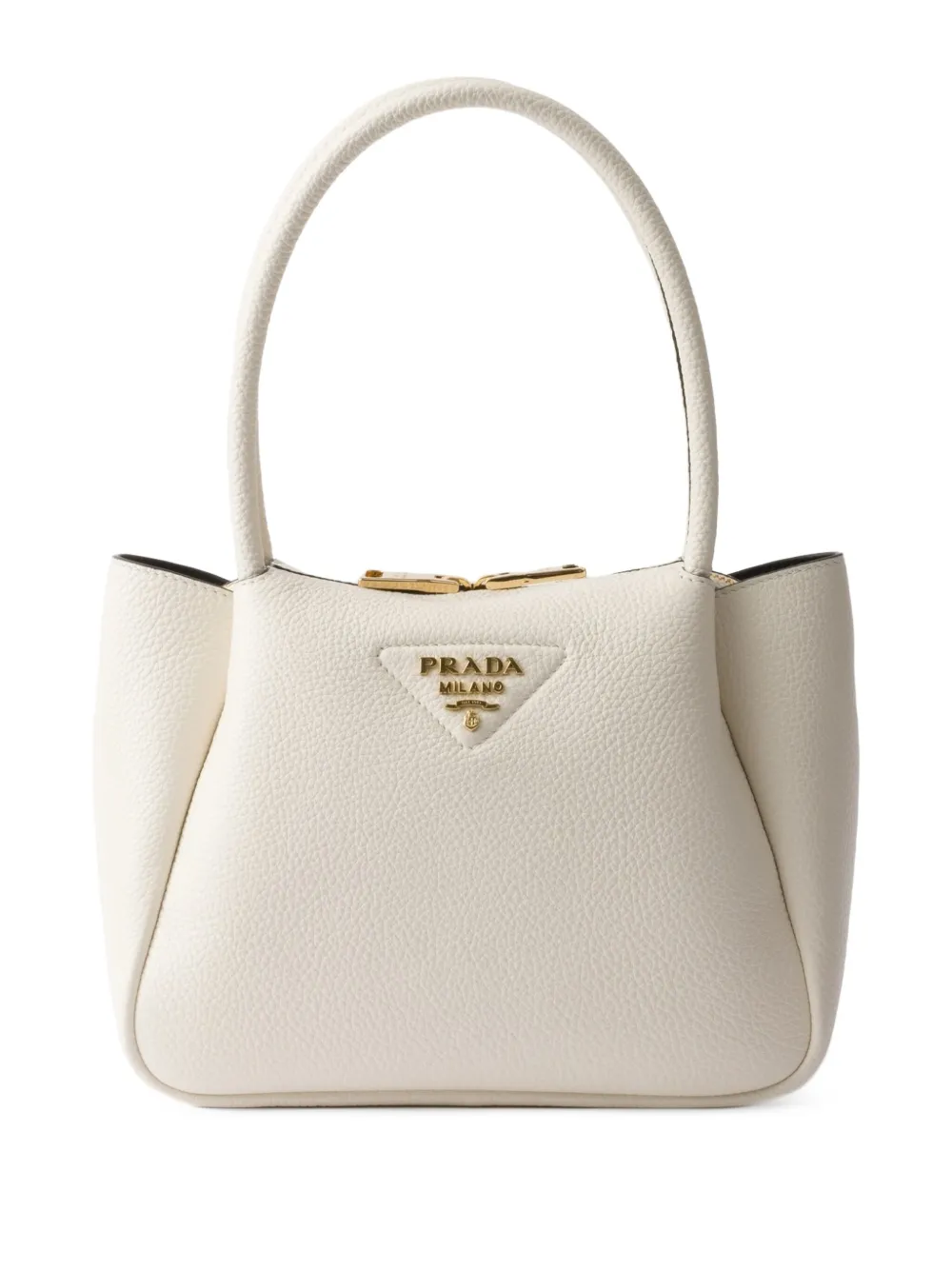 Prada Leren shopper Wit