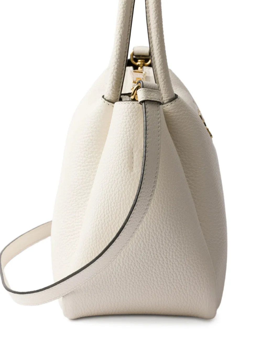 Prada Leren shopper Wit