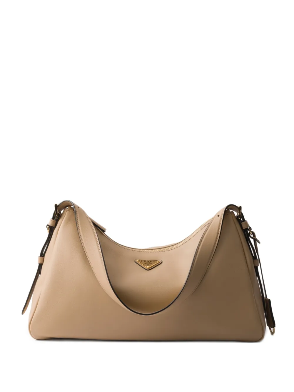 Prada Aimée grote schoudertas Beige