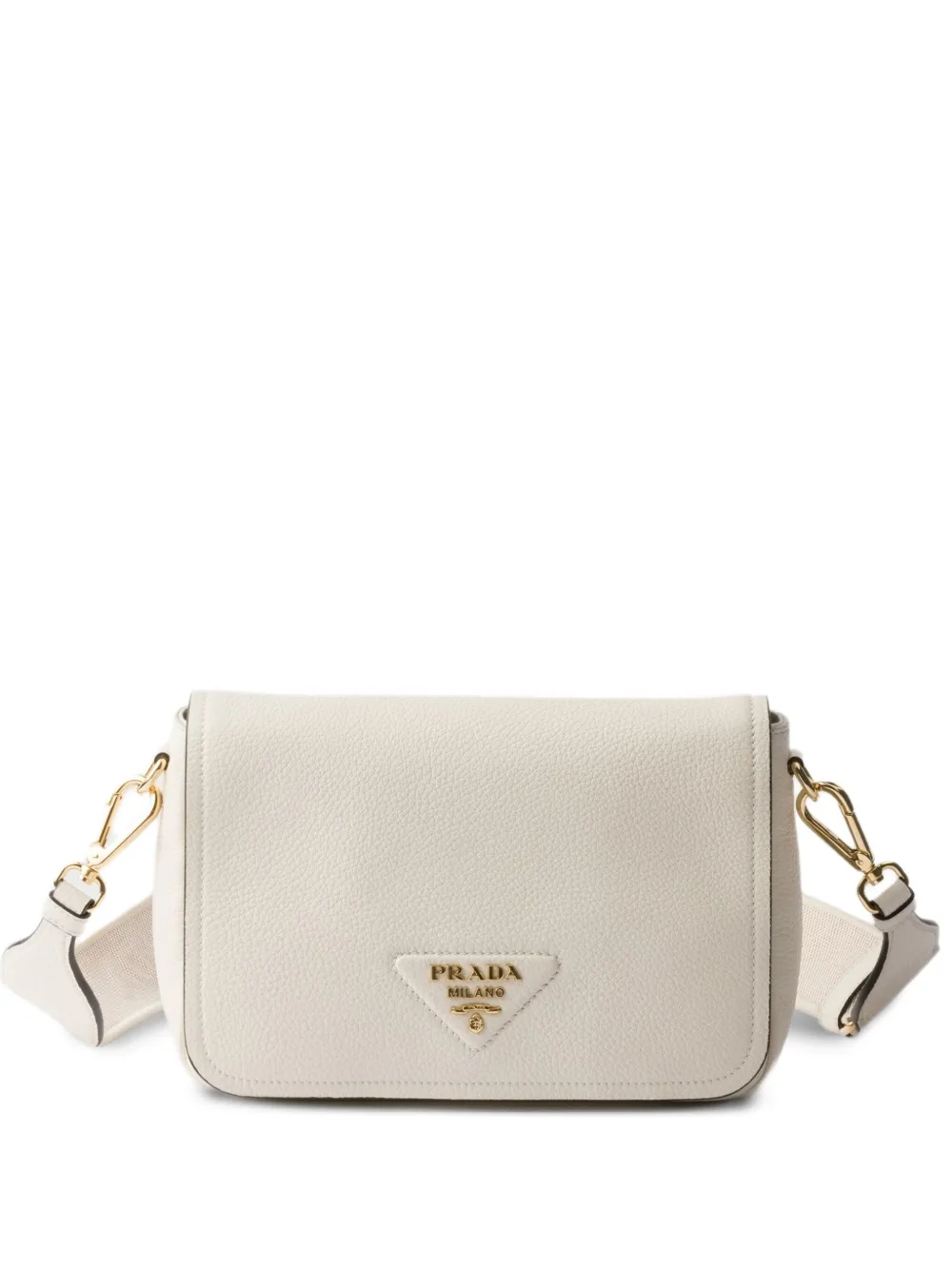 Prada Leren schoudertas Beige