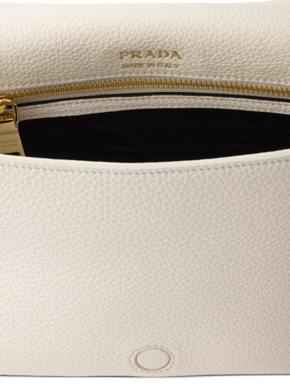 Prada Leren schoudertas Beige