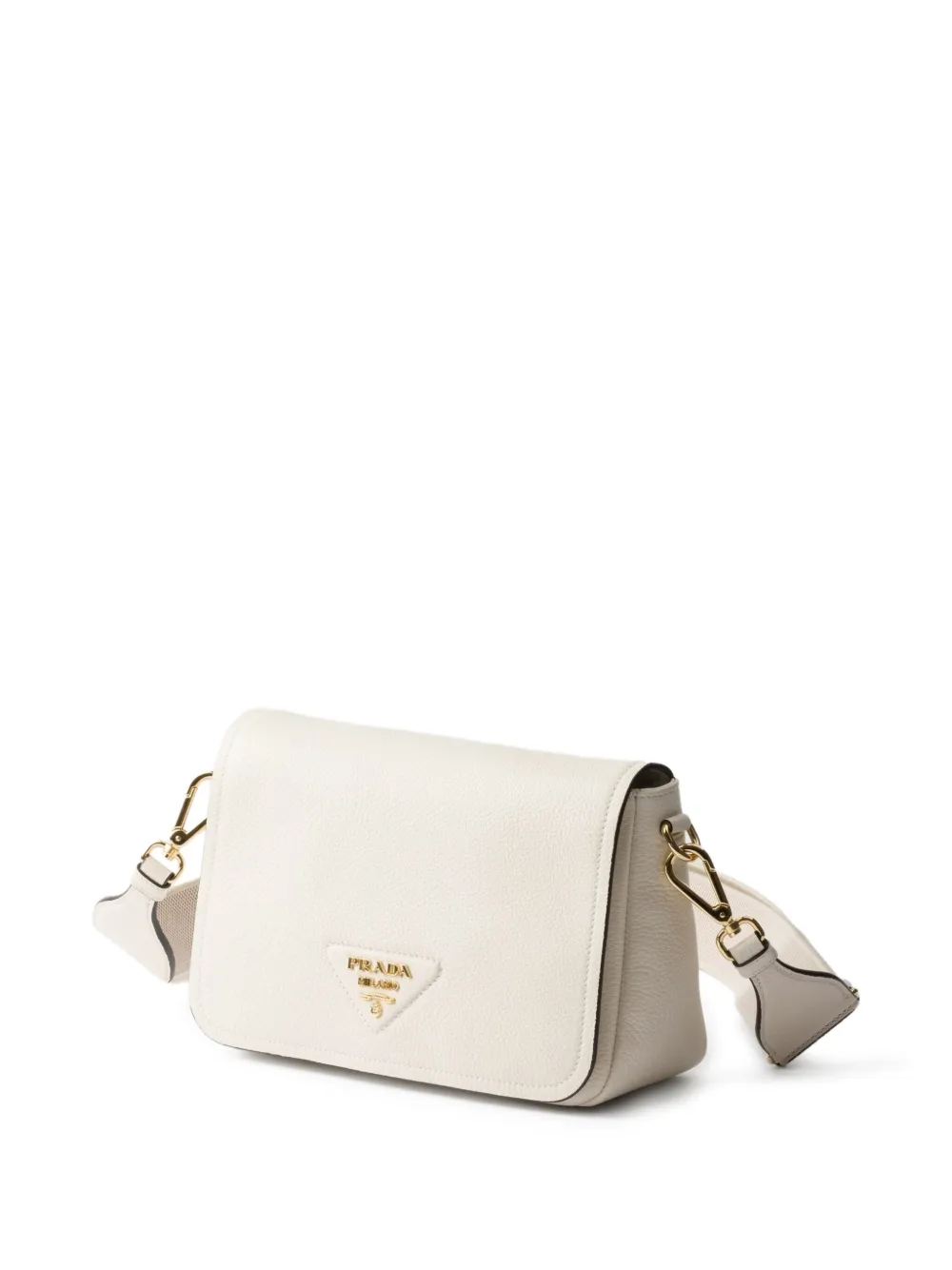 Prada Leren schoudertas Beige