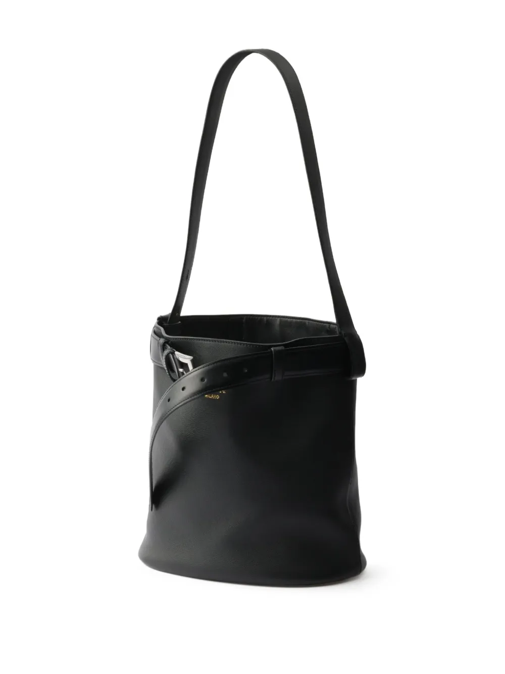 Prada Bucket-tas met ceintuur Zwart