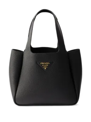【PRADA Archive】Leather Tote Bag Prada Mini Leather Tote Bag | Black | FARFETCH RO