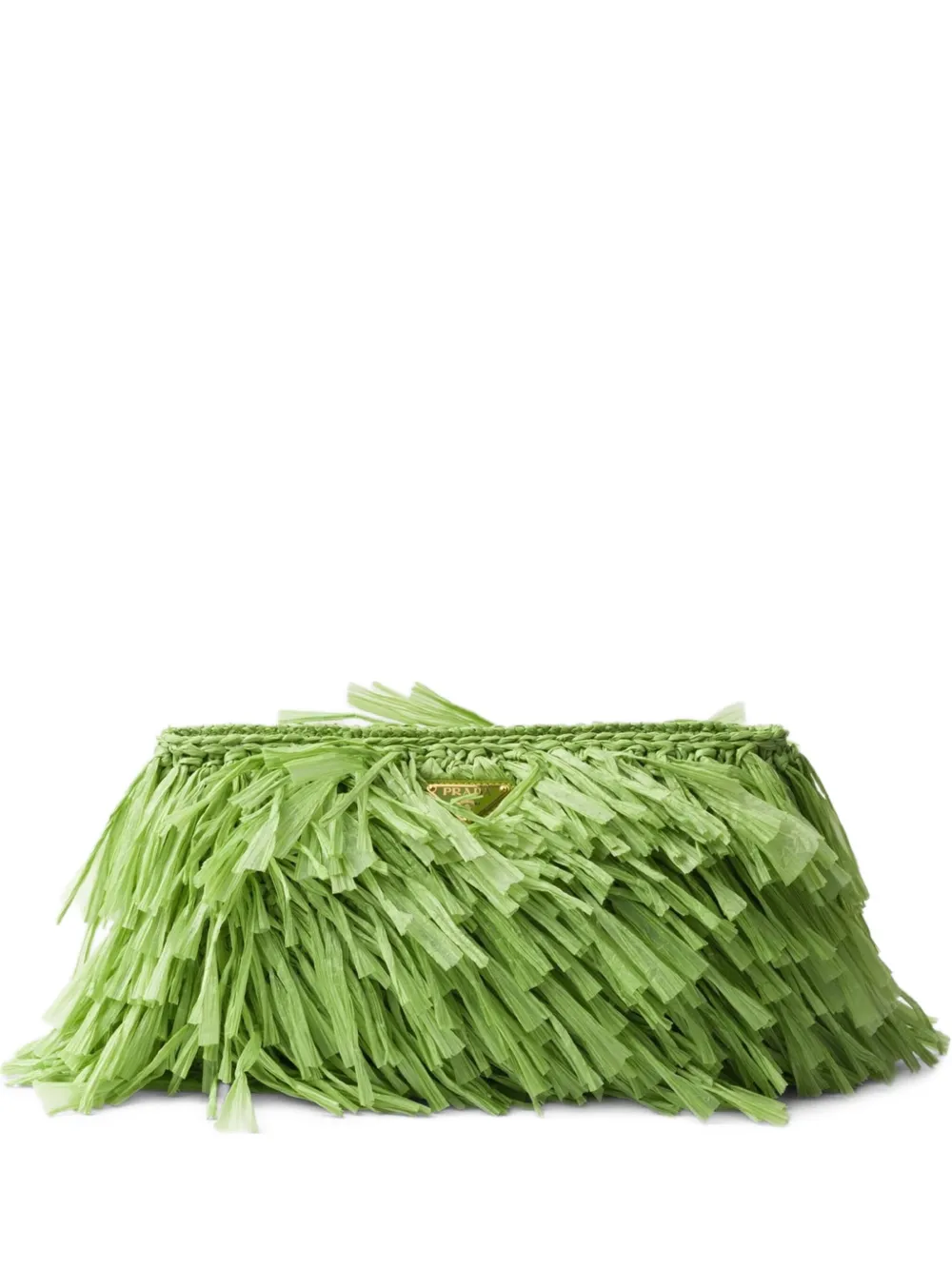 Prada medium fringed crochet clutch bag | Green | Image 1