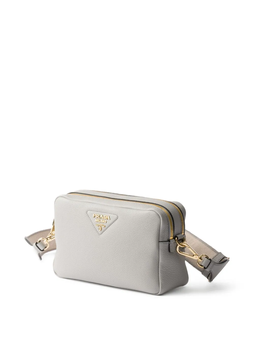 Prada Leren schoudertas Grijs