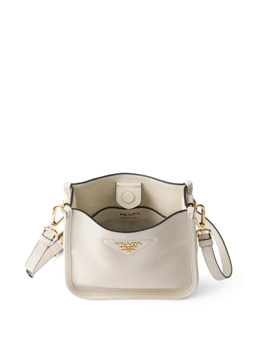 Prada Kleine leren shopper Beige