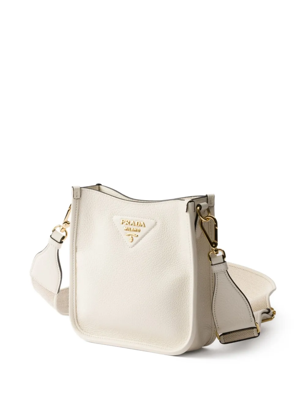 Prada Kleine leren shopper Beige