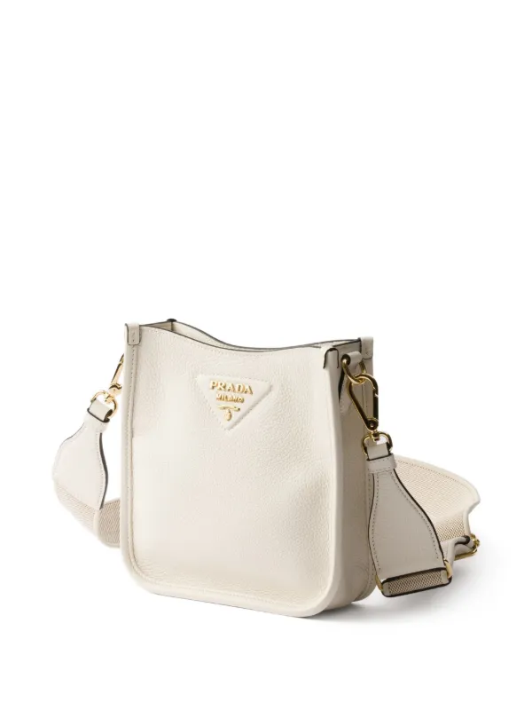 Prada レザー ショルダーバッグ | ニュートラル | FARFETCH JP