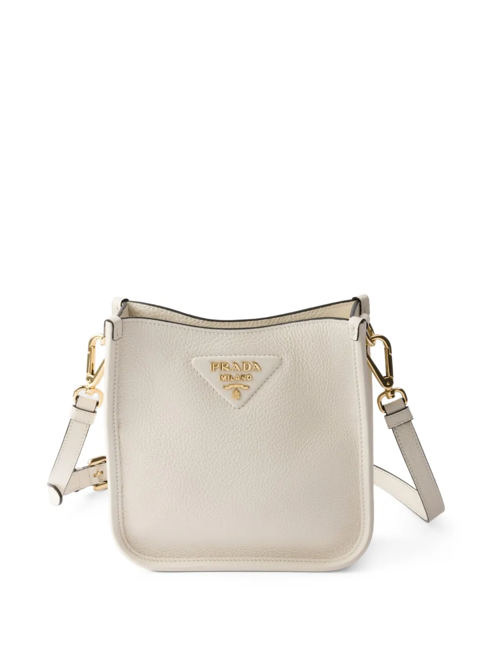 Prada Kleine leren shopper Beige