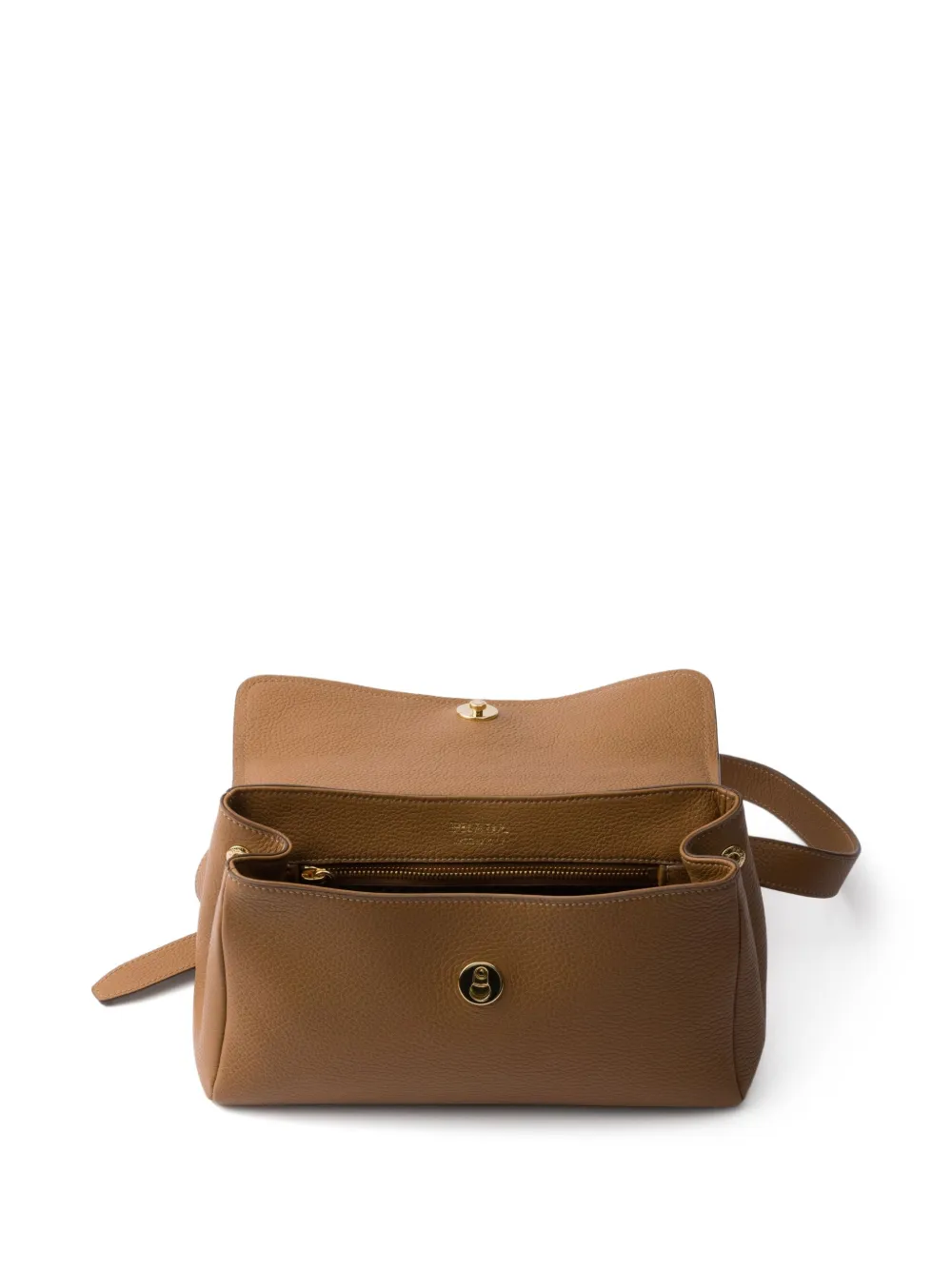 Prada Leren schoudertas Bruin