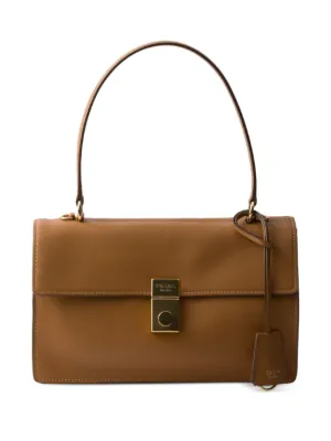Prada レザー ショルダーバッグ | ブラウン | FARFETCH JP