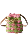 Prada mini crochet-knit bucket bag - Green
