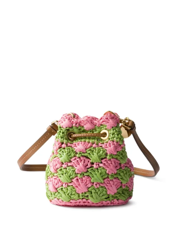 Prada ミニクロシェ バケットバッグ | グリーン | FARFETCH JP