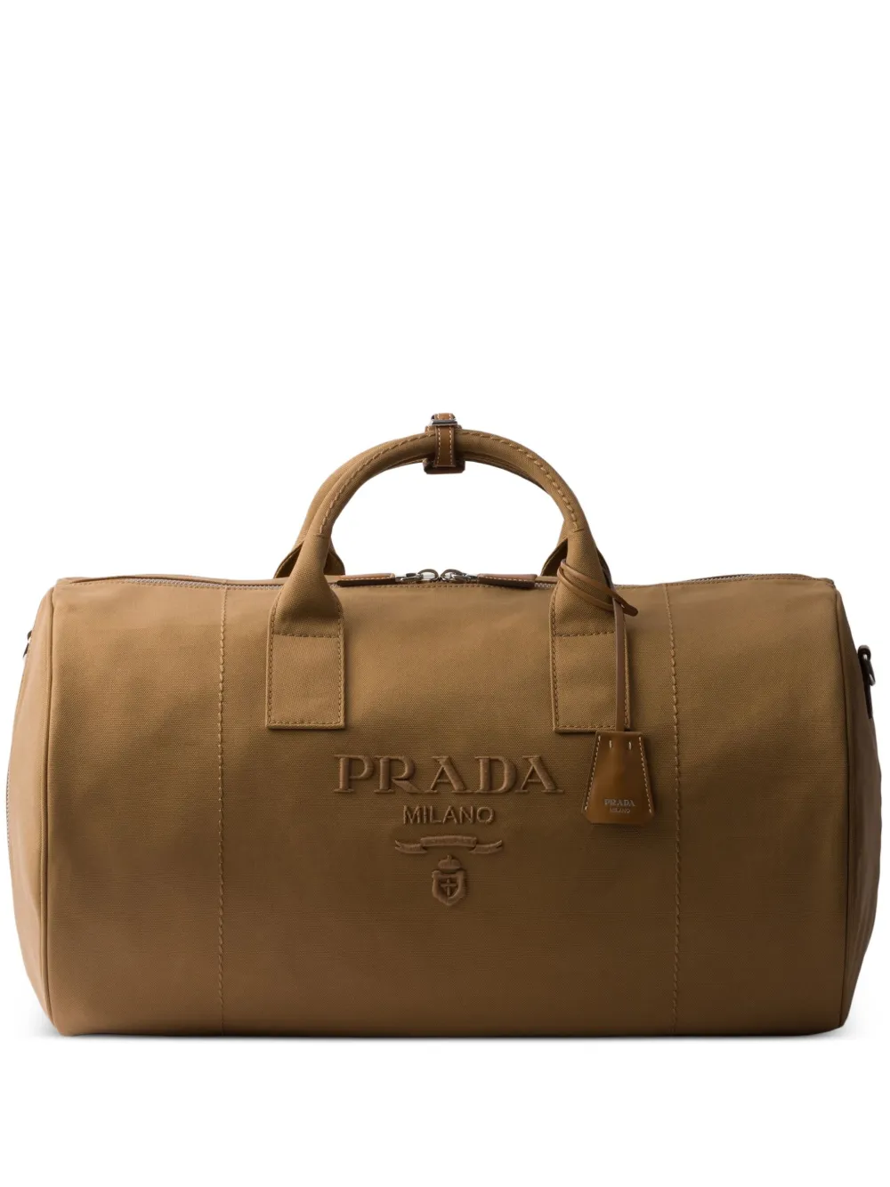 Prada Tas met logo-reliëf Bruin