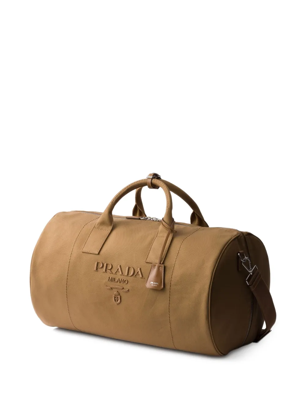 Prada Tas met logo-reliëf Bruin