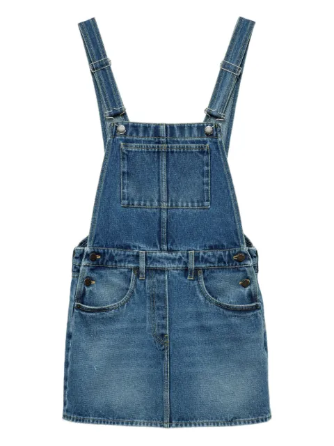 Prada denim bib mini-dress