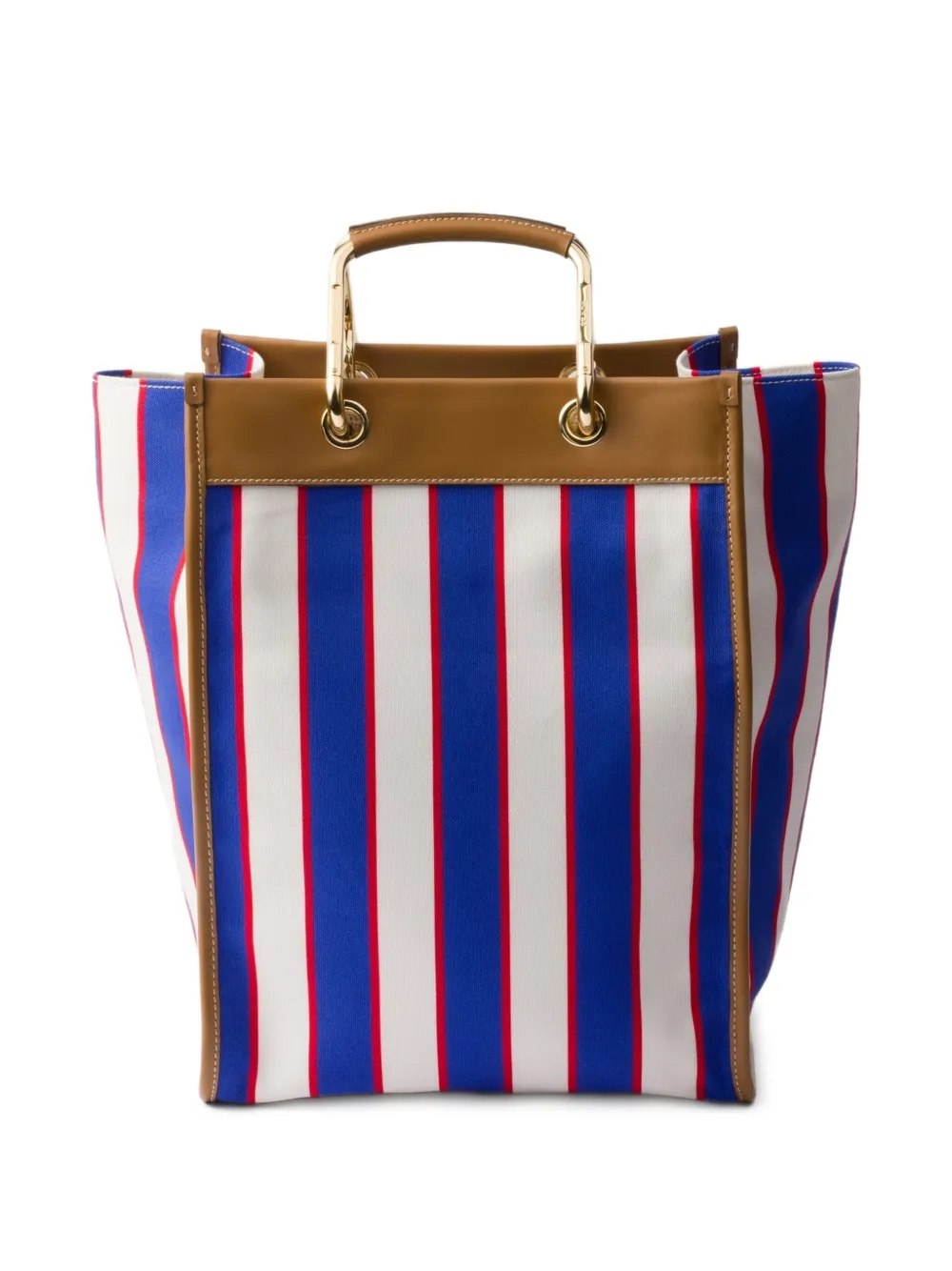 Prada large printed tote bag - Blauw