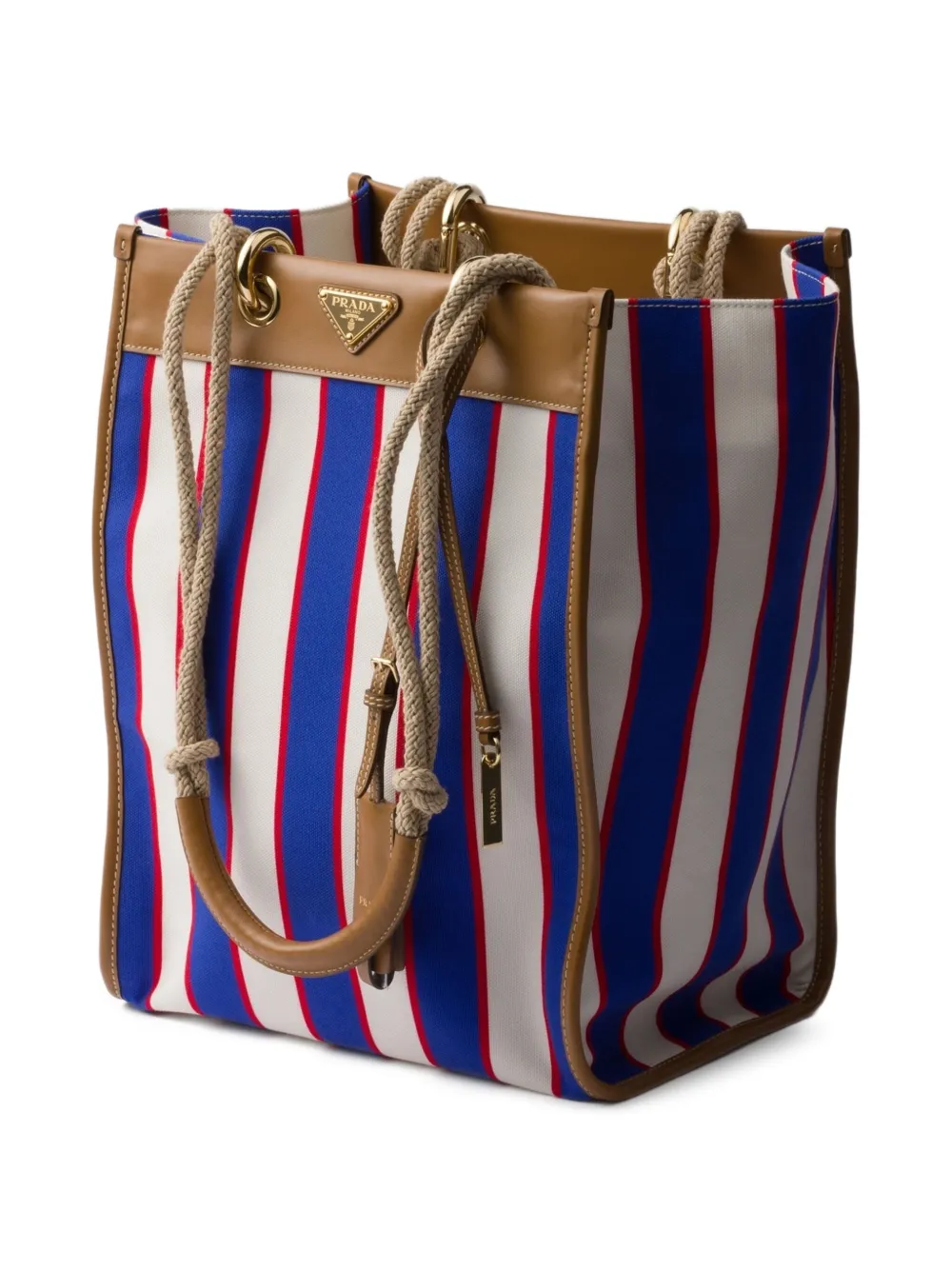 Prada Grote shopper met print Blauw