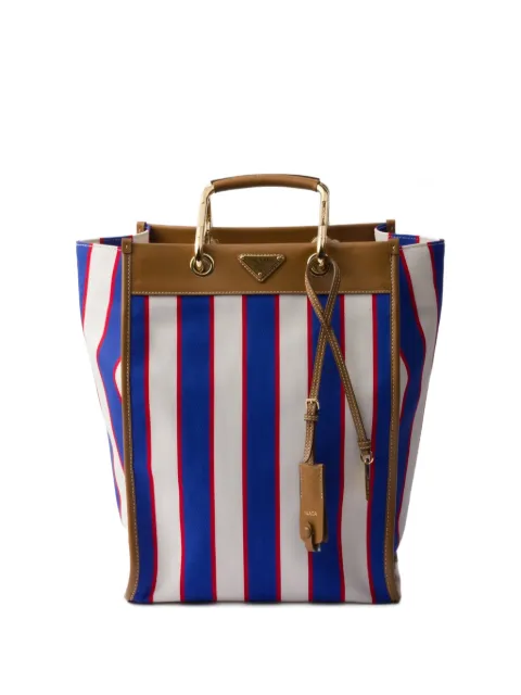 Prada large printed tote bag