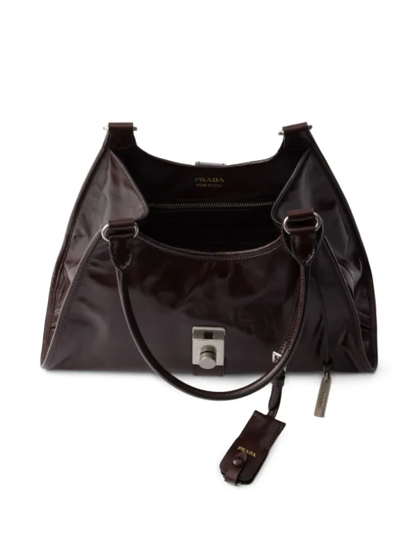 Prada Medium Leather Shoulder Bag | Brown | FARFETCH Prada Medium Leather Shoulder Bag | Brown | FARFETCH