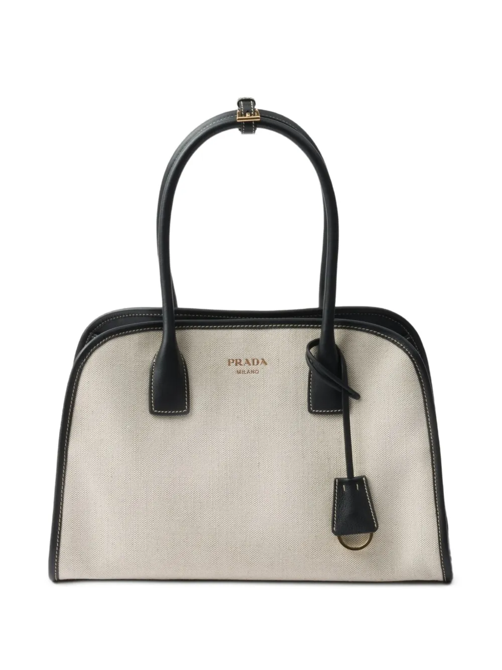 Prada Medium shopper van linnenblend Beige