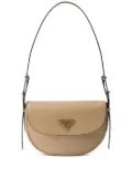 Prada Arqué leather shoulder bag - Neutrals