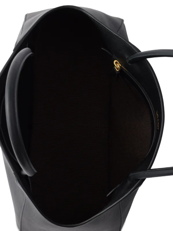 Prada Large Leather Tote Bag | Black | FARFETCH CY