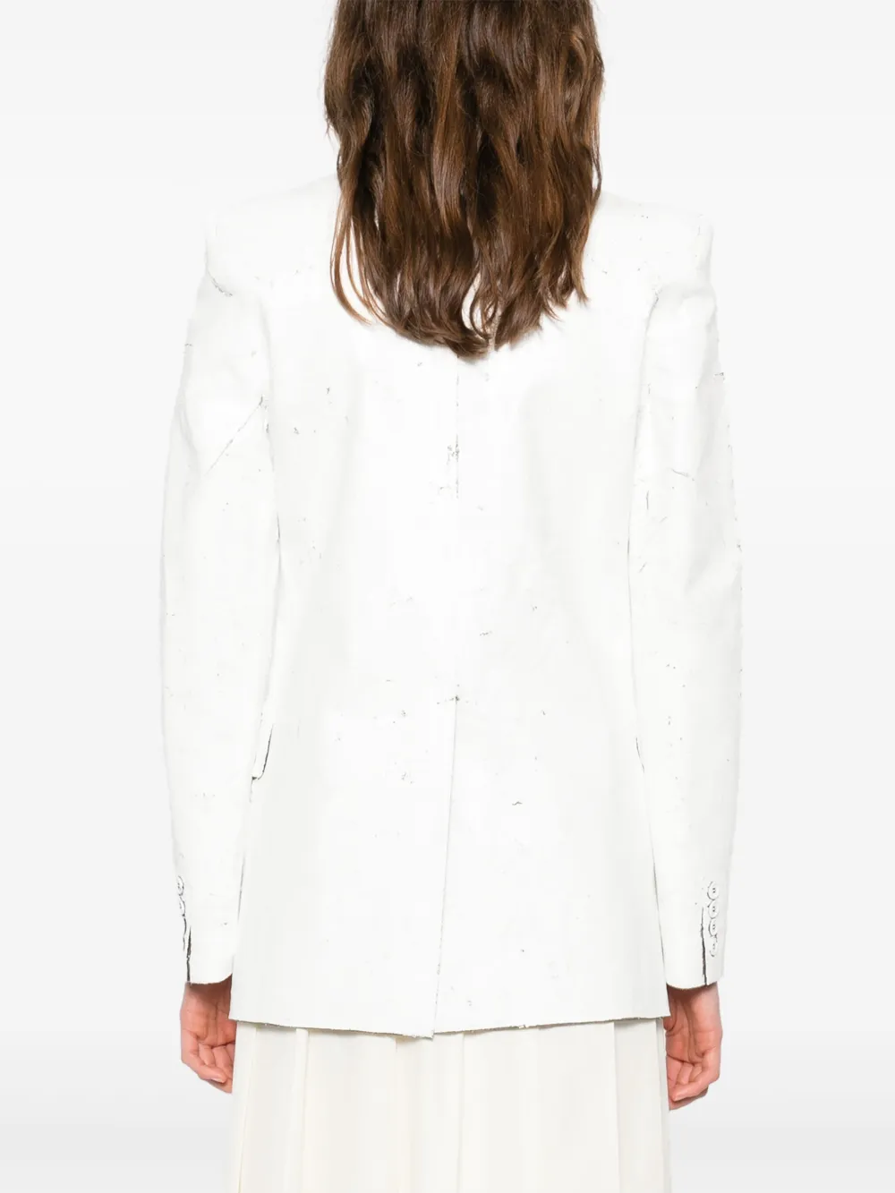 MM6 Maison Margiela Blazer met gebarsten effect Wit