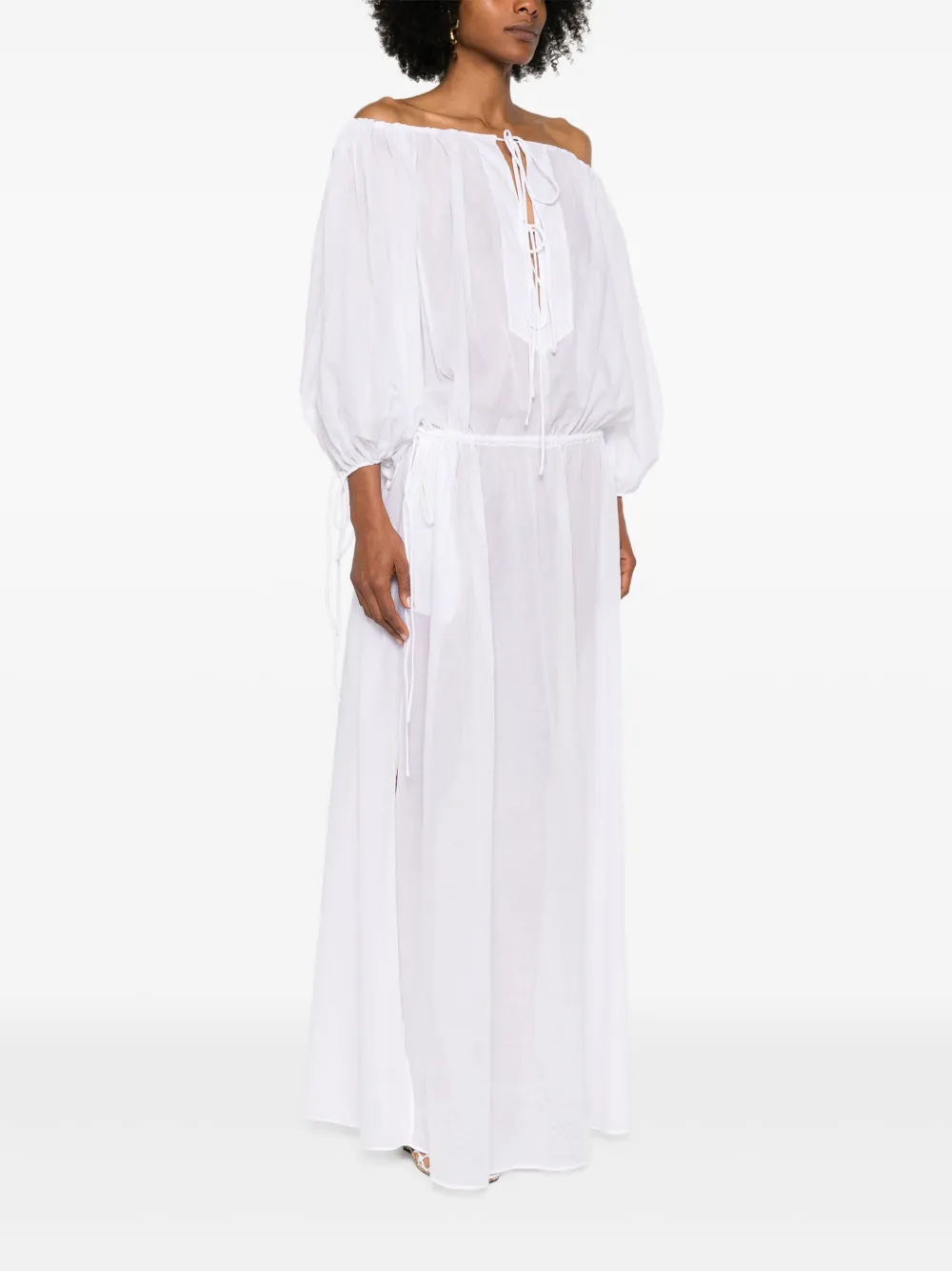THE ANDAMANE Wilma maxi-jurk Wit