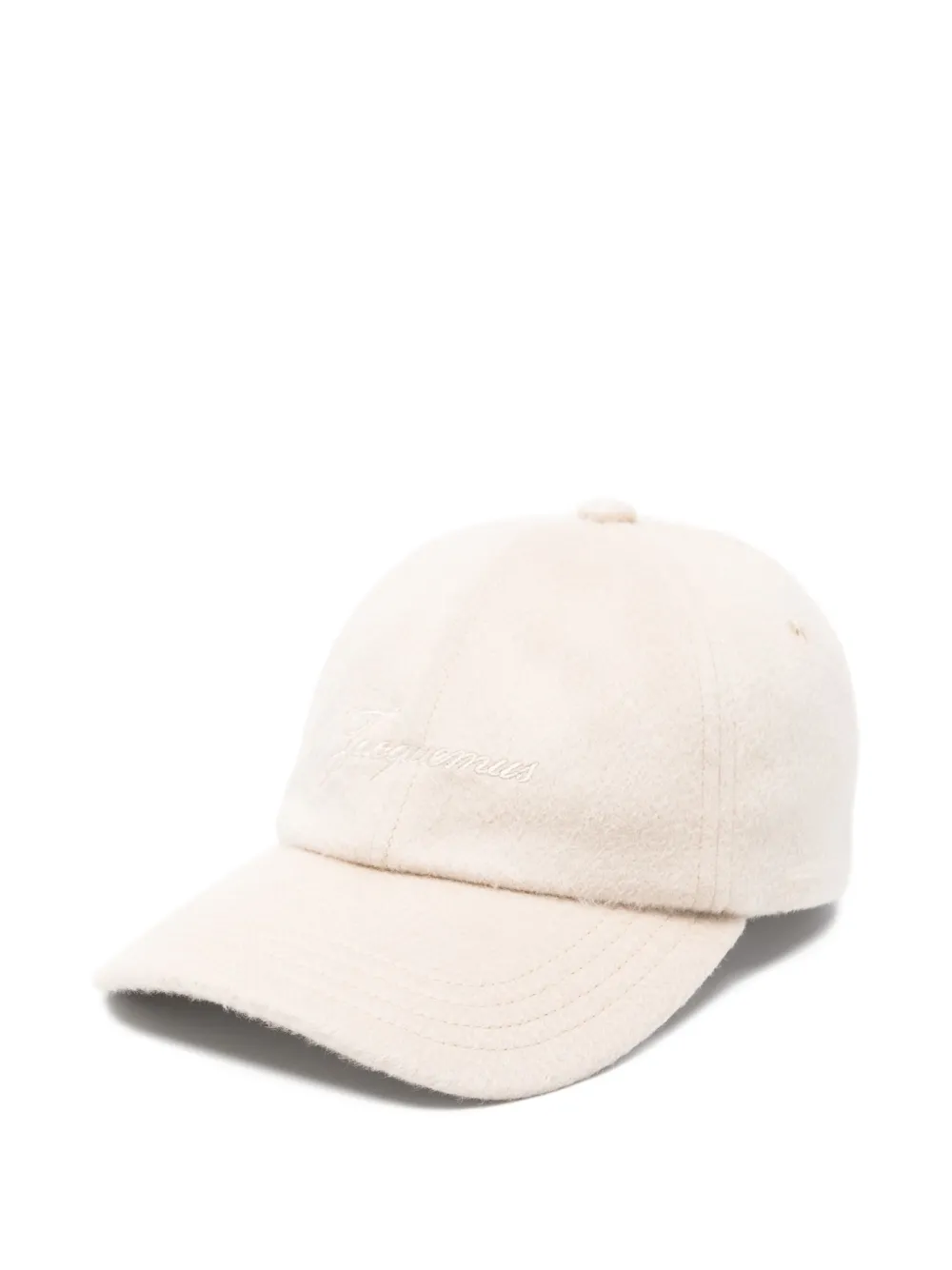 Jacquemus Embroidered-logo Baseball Cap In Neutral