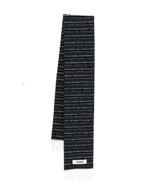 Jacquemus ストライプ スカーフ | ブルー | FARFETCH JP