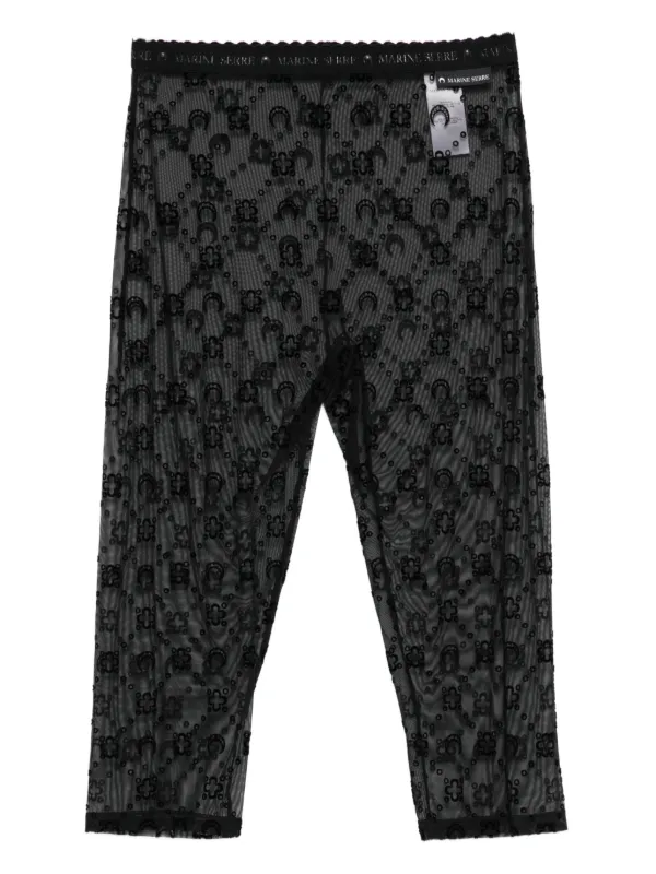 Marine Serre Moonデニム　ブラック Marine Serre Moon-print Denim Panelled Vest In Black | ModeSens