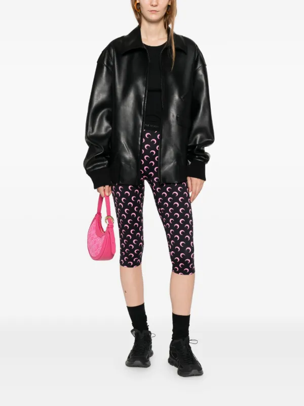 MARINE SERRE ムーン　パンツ Marine Serre Capri Moon ショートパンツ | ブラック | FARFETCH JP
