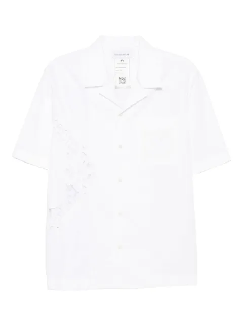 Marine Serre Camisa com aplicação de renda
