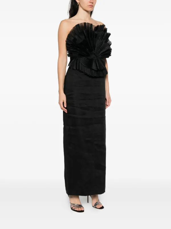 blue dress for baby girl Aje - Adelia Ruffle Midi Dress Black (Size 12) – Goldie's main image 1