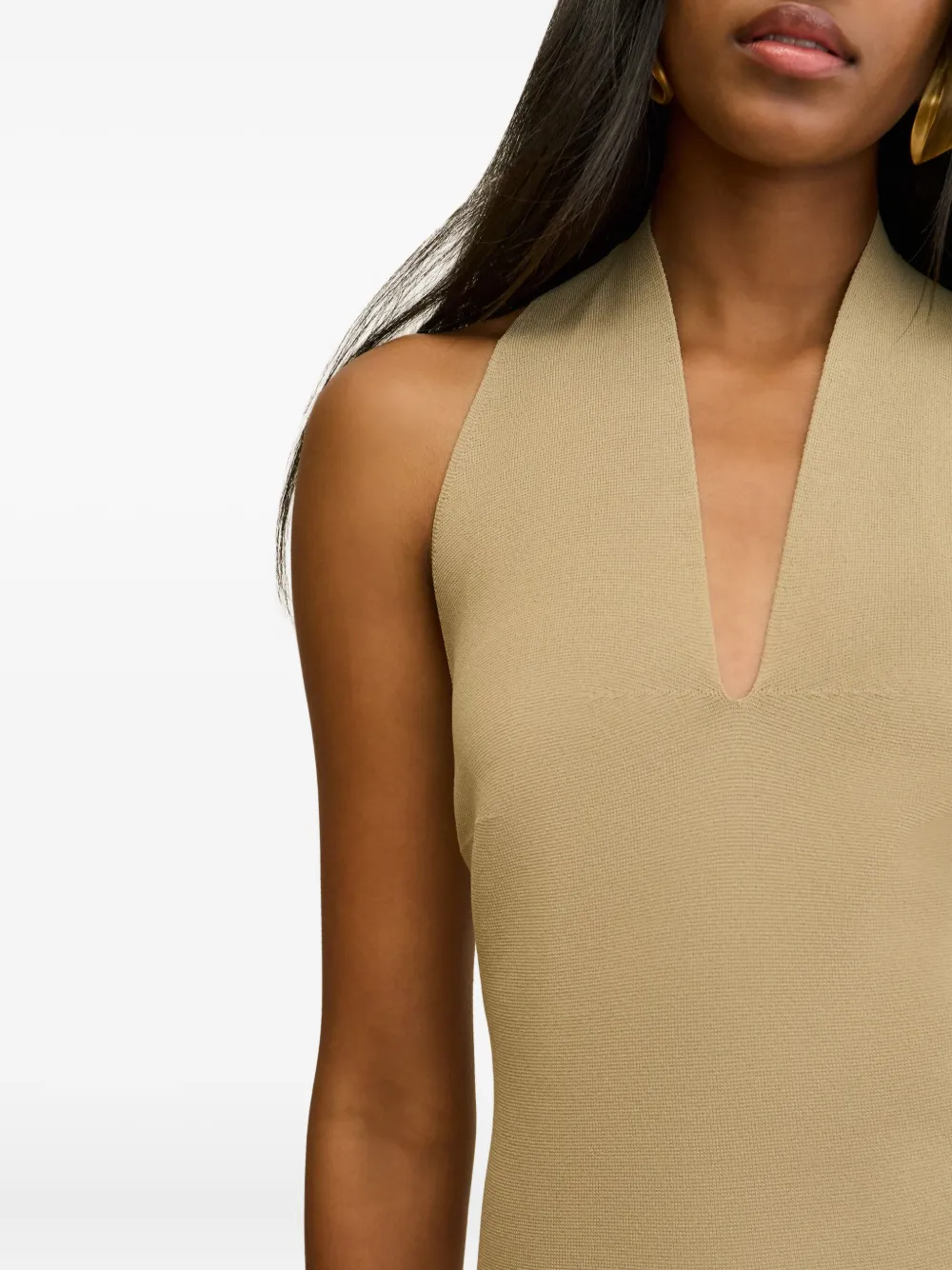 Cult Gaia Caia halterneck midi dress Beige