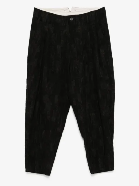 CALMLENCE triple pleated tapered trousers