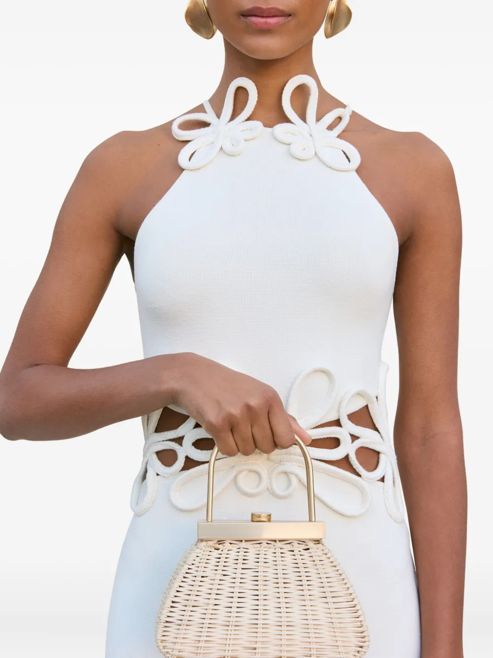 Cult Gaia Jena midi dress Wit