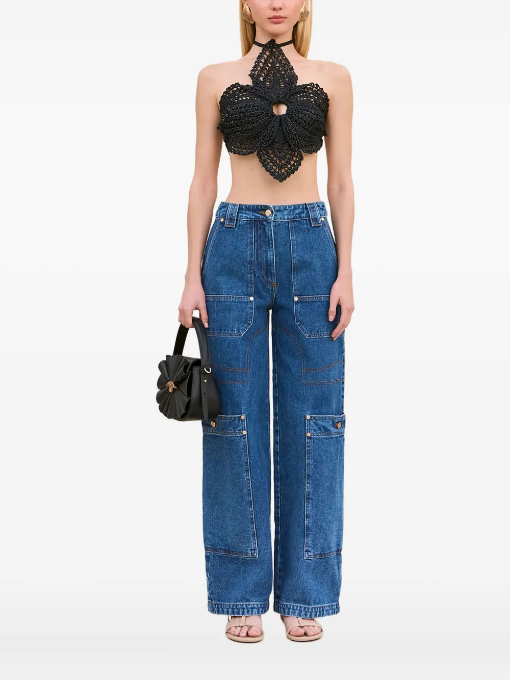 flower crochet halter top