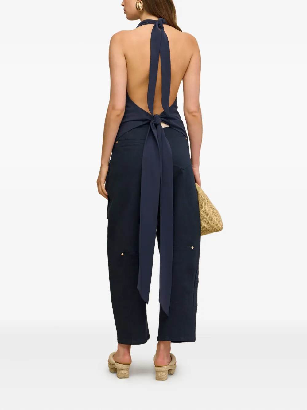 Cult Gaia Ewa tapered cargo trousers Blauw