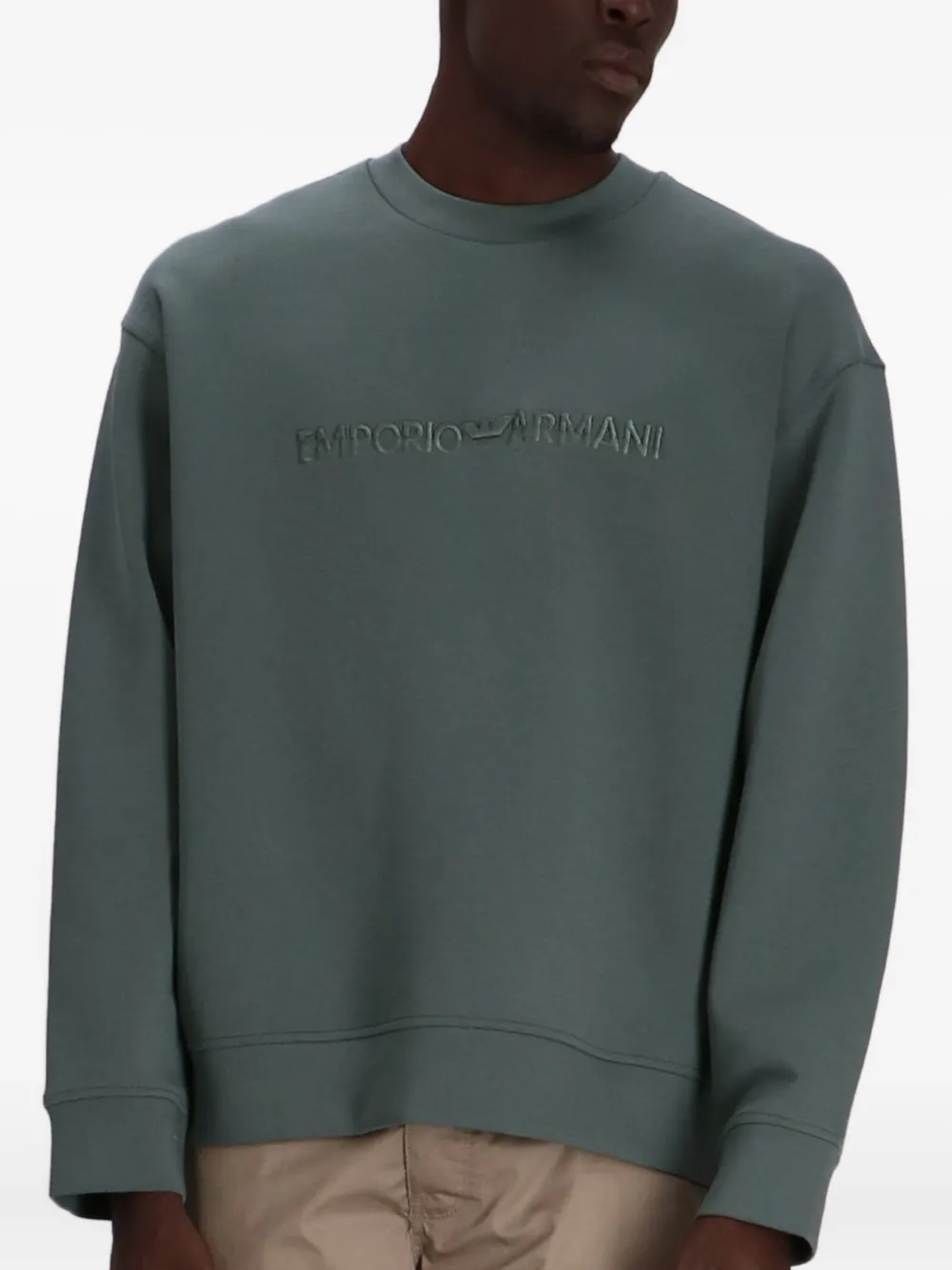 Emporio Armani Sweater met logoprint Groen