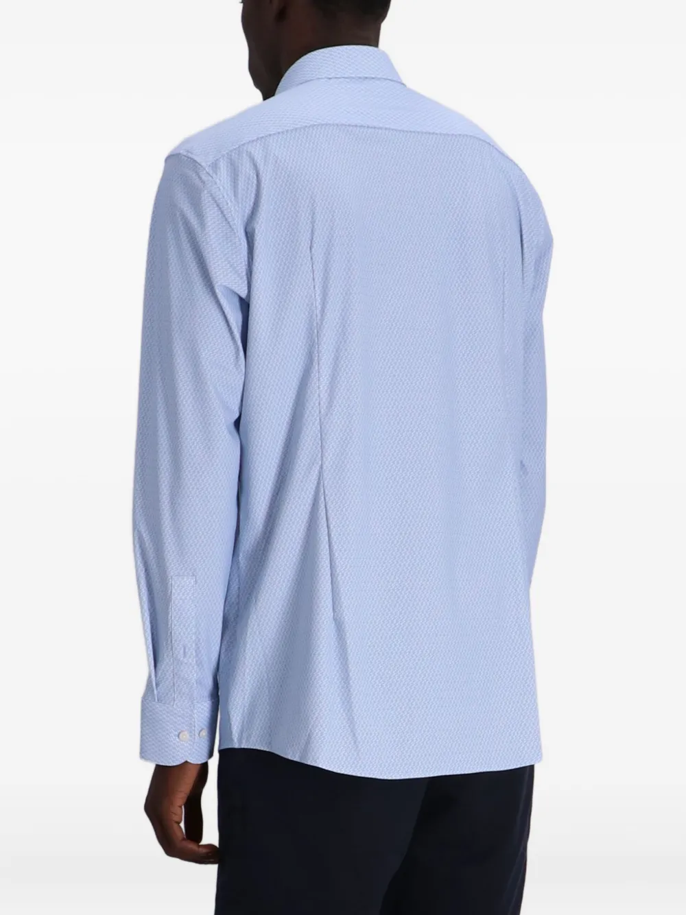 Hugo Boss Hank Geometric-patterned Long-sleeve Shirt