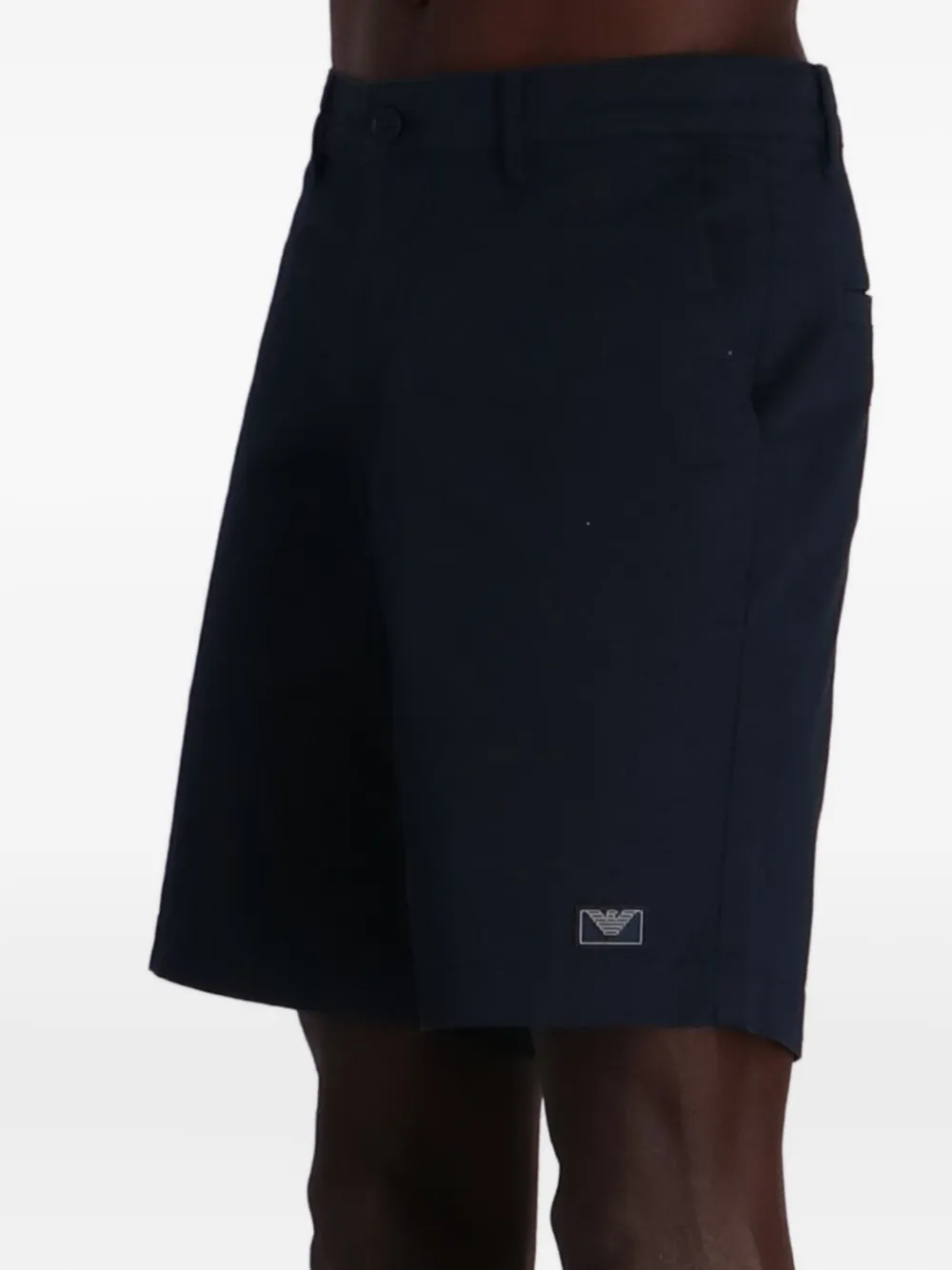 Emporio Armani Shorts met logopatch Blauw