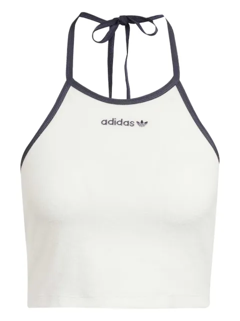 adidas logo-embroidered top 
