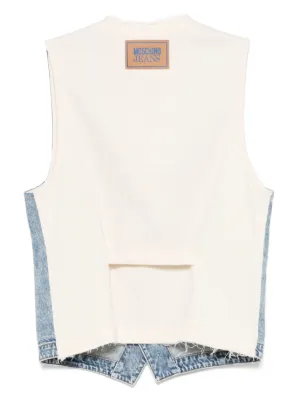 アウターその他 MOSCHINO JEANS Woman Waistcoat White 08813200 1002 MOSCHINO JEANS Waistcoats & Gilets for Women - Shop on FARFETCH