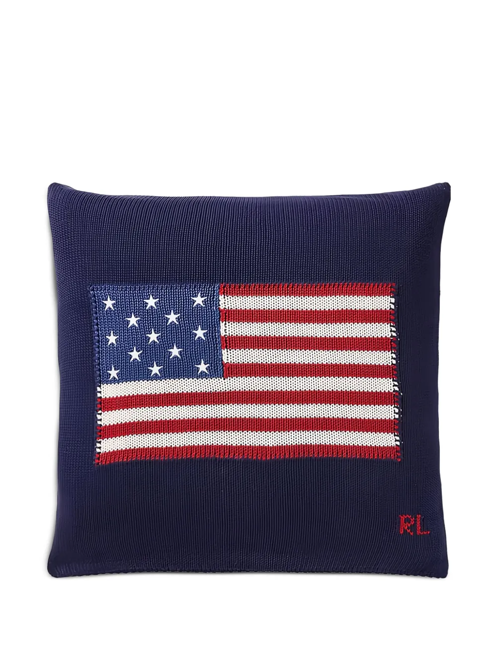 Ralph Lauren Home flag-embroidered cushion - Blau
