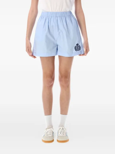 Sporty & Rich Crest-embroidered shorts