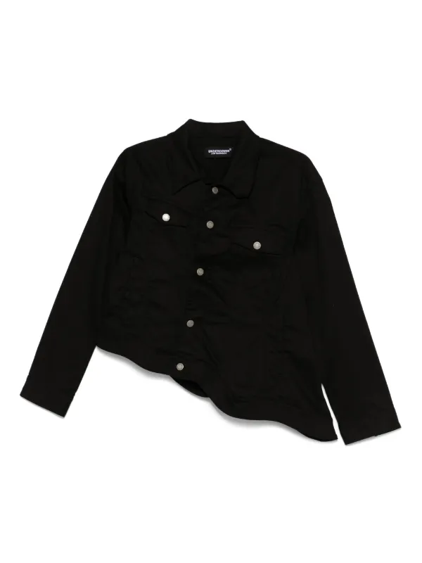 トップス UNDERCOVER Asymmetrical black shirt UNDERCOVER Asymmetrical black shirt